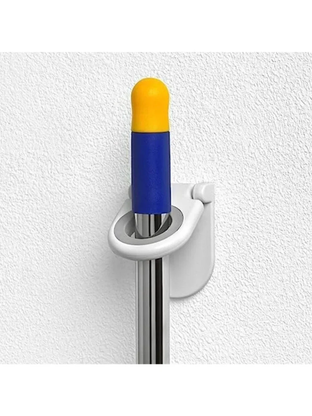 Spectrum Mop and Broom Holder Wall Mounted White Set of 2 New in Packaging